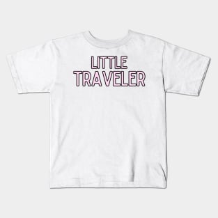 Little Traveler - Pink Travel Design Kids T-Shirt